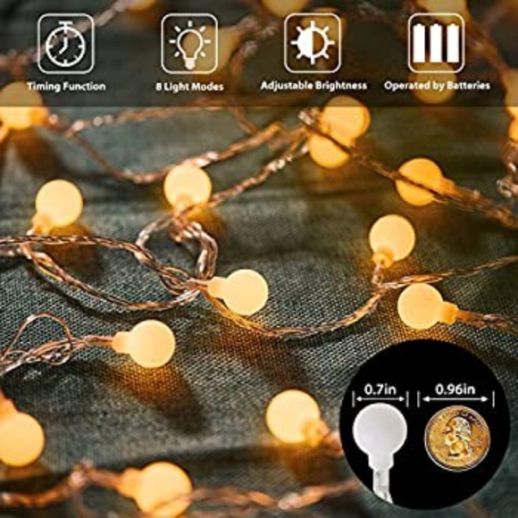 🌹40 LED Innoo Battery Globe String Lights - Picture 3 of 8